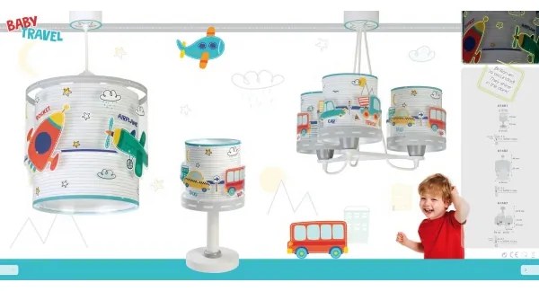 Dalber 61682 - Lampadario per bambini BABY TRAVEL 1xE27/60W/230V