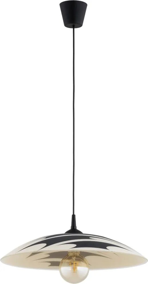 Lampada a sospensione su cavo ARMI 1xE27/15W/230V nero/beige