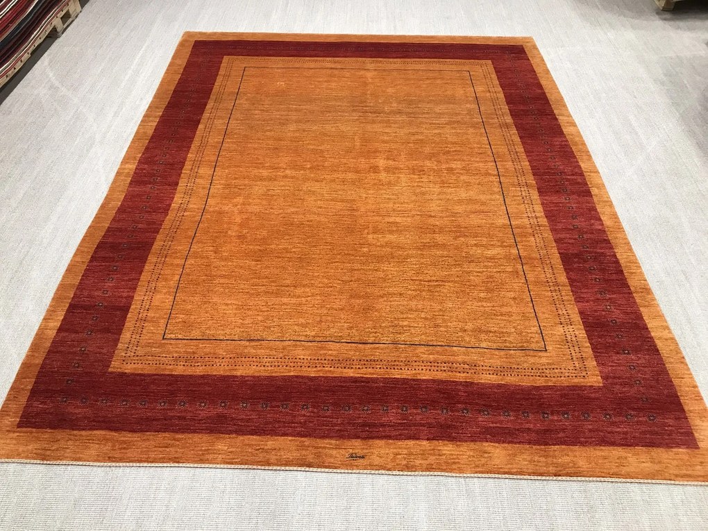 Loribaft Tappeto 390 x 300 Giallo (Iran) Annodato A Mano