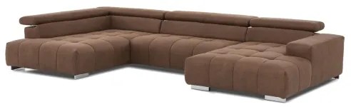 Divano angolare a U TROPEA sinistro marrone