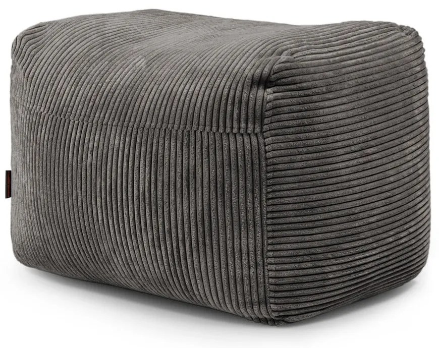 Puof a sacco marrone con rivestimento in velluto a coste Plus 70 Lounge – SLOWDOWN