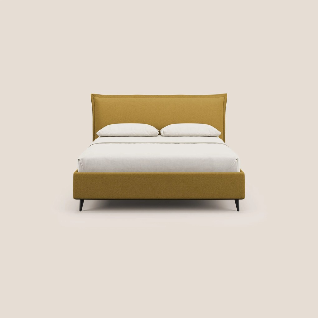 Hans letto contenitore imbottito minimal in tessuto simil cotone impermeabile T19