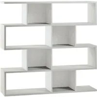 Libreria modulare 4 piani 150x37x144H cm in kit colore Ossido Bianco