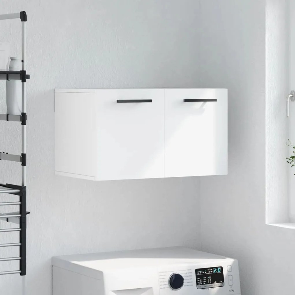 Mobile A Parete Bianco 60x36,5x35 Cm İn Legno Multistrato /