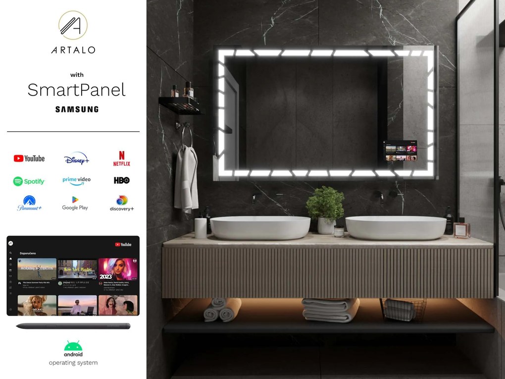 Specchio con LED illuminazione M21 premium