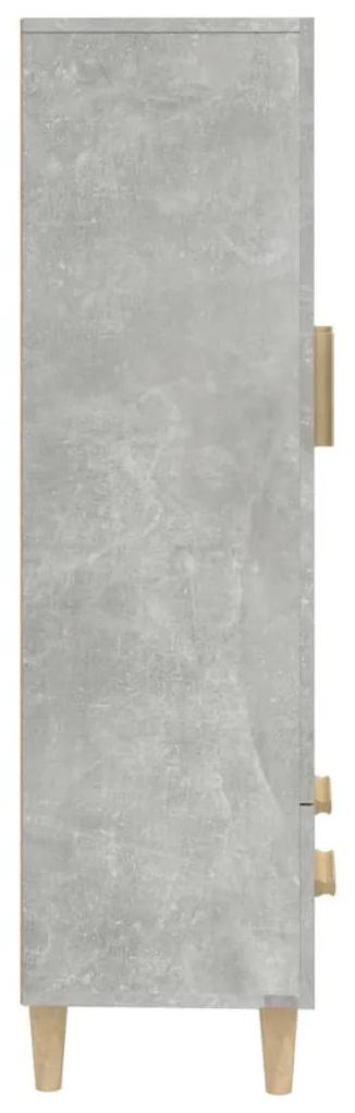 Credenza Grigio Cemento 70x31x115 cm in Legno Multistrato