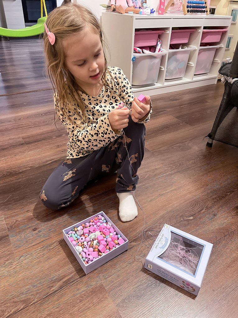 Perline in legno - arcobaleno