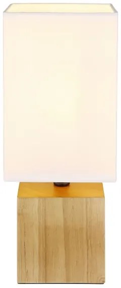 Globo 21628W - Lampada da tavolo VALENTINO 1xE27/7W/230V bianco/marrone