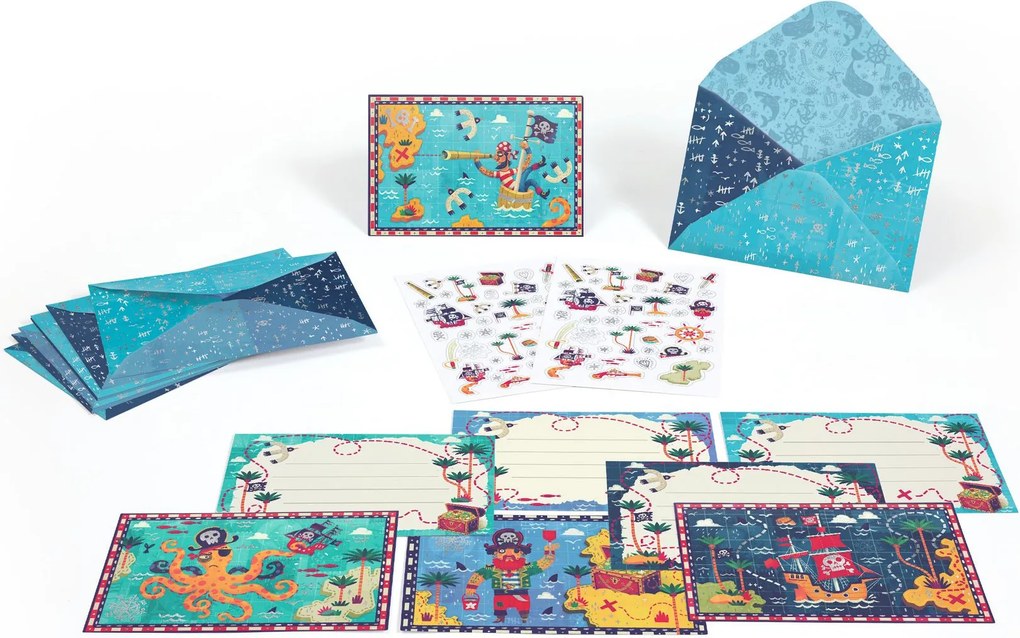 Set di inviti per festa di bambini - Pirati