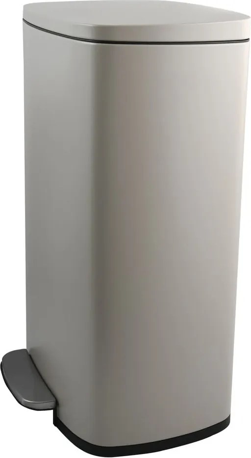 Cestino per la spazzatura grigio tortora in acciaio con pedale 50 l Akira – Spirella