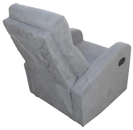 Poltrona relax manuale reclinabile FORTUNA con tessuto in microfibra GRIGIO