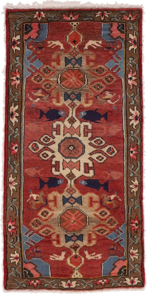 Hamedan Tappeto persiano 70x150 (Iran) Annodato A Mano
