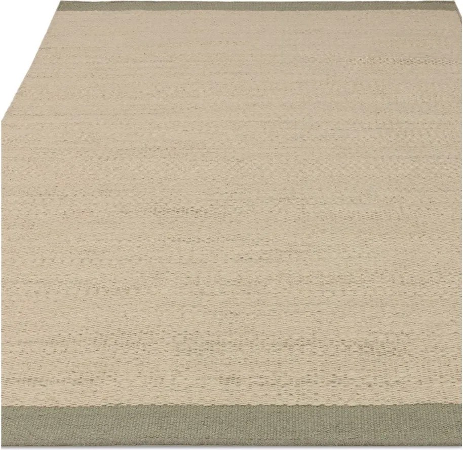 Tappeto in lana intrecciata a mano color crema e verde salvia 200x290 cm Lima Sage - Asiatic Carpets