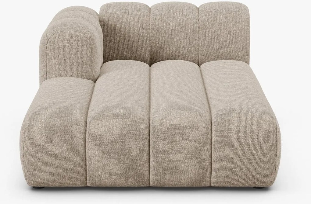 Chaise longue modulare Lupine in tessuto strutturato – L177 cm