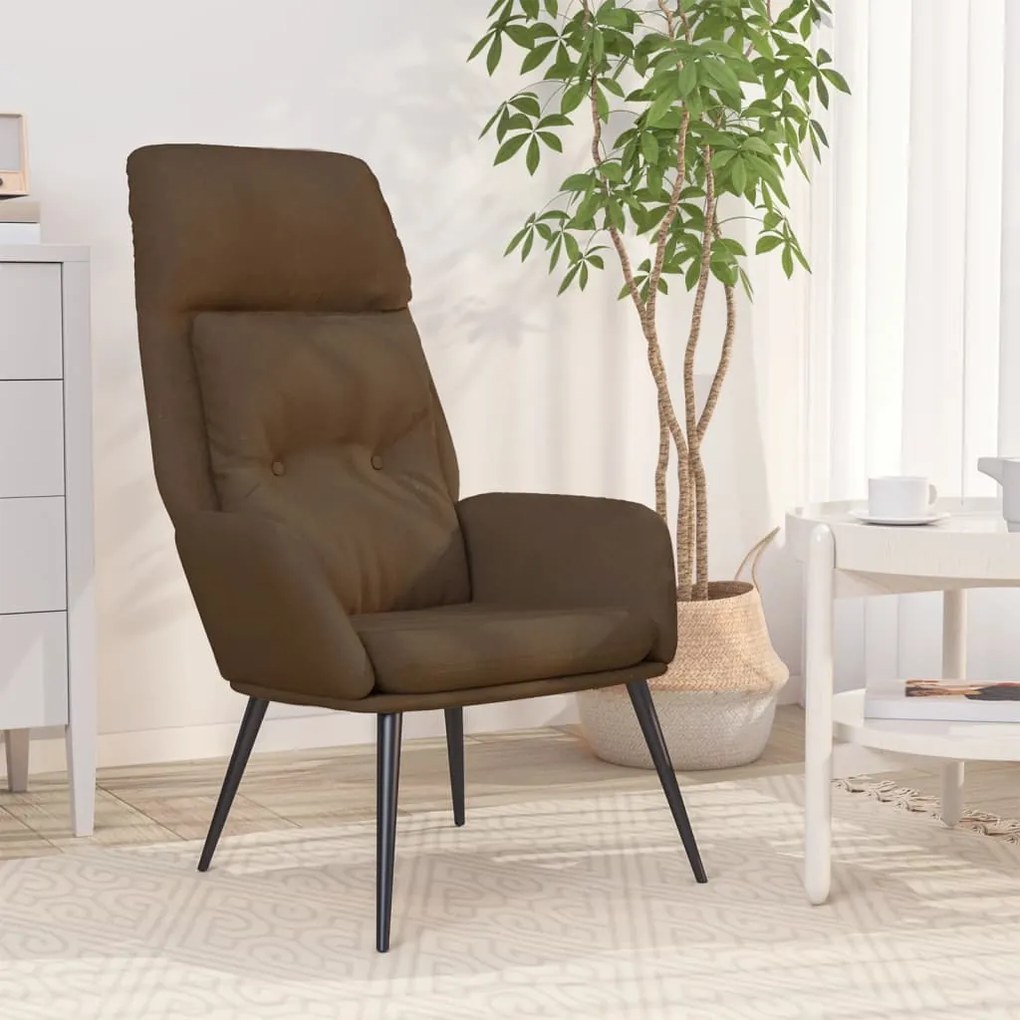 Poltrona Relax Marrone İn Similpelle Scamosciata /