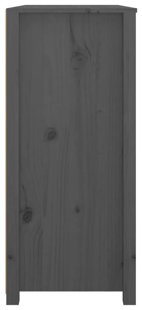 Armadietto miele grigio 100x40x90 cm in legno massello di pino