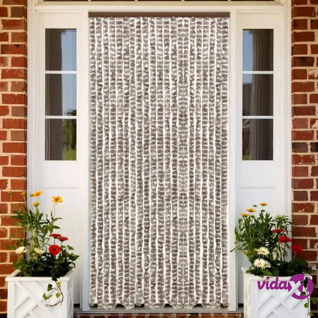 vidaXL Zanzariera Grigio Talpa e Bianco 56x185 cm Ciniglia