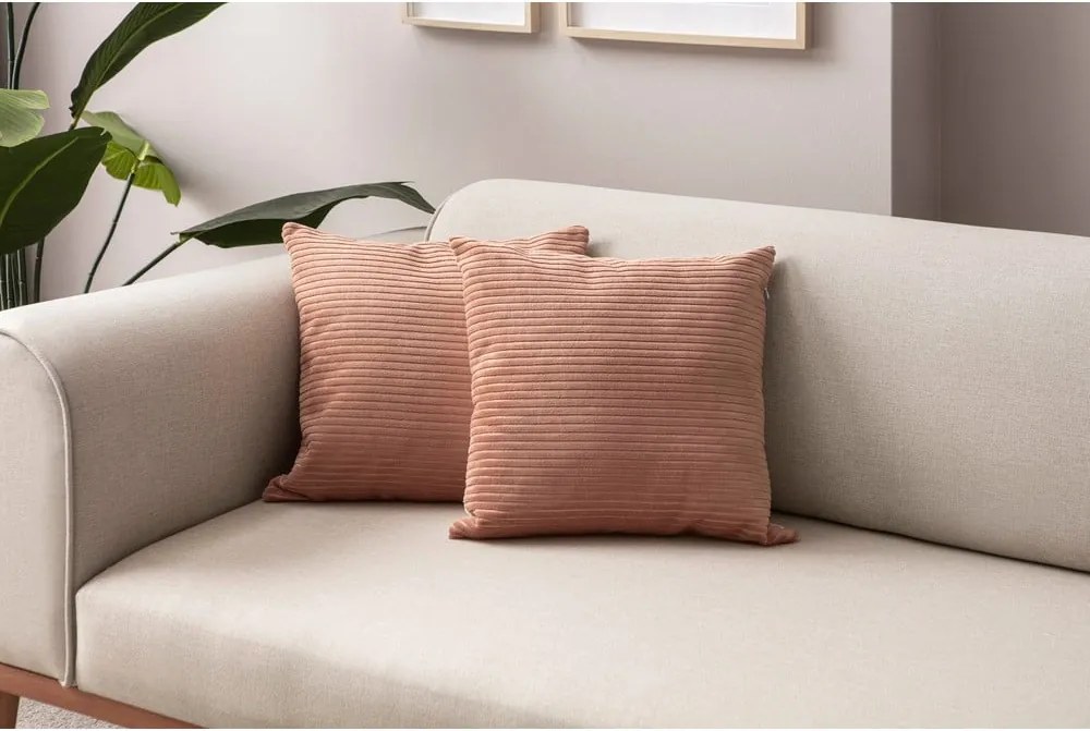 Federe decorative in set in velluto a coste 2 pz 43x43 cm – Mioli Decor