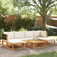 Set Divano da Giardino 7 pz con Cuscini Legno Massello Acacia 3278885