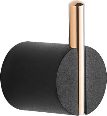 Mexen Aron gancio per asciugamano, nero/oro rosa- 7088135-67