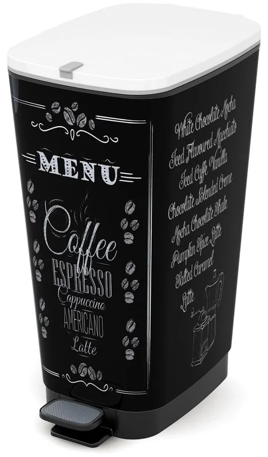 Cestino per la spazzatura nero in plastica con pedale 45 l Chic Bin L – KIS