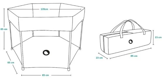 Lionelo - Box giochi ROEL blu scuro