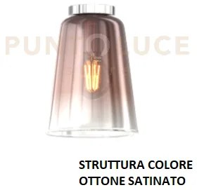 Plafoniera ottone sat. 1 luce rame 1164os-pl1-ra