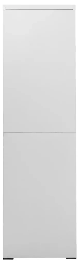 Armadio classificatore grigio chiaro 90x46x164 cm in acciaio