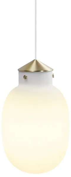 Nordlux - Lampadario a sospensione con filo RAITO 1xE27/25W/230V ottone/bianco