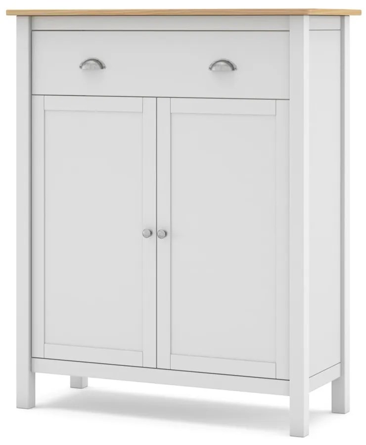 Cassettiera alta in pino bianco/naturale 90x110 cm Misti - Marckeric