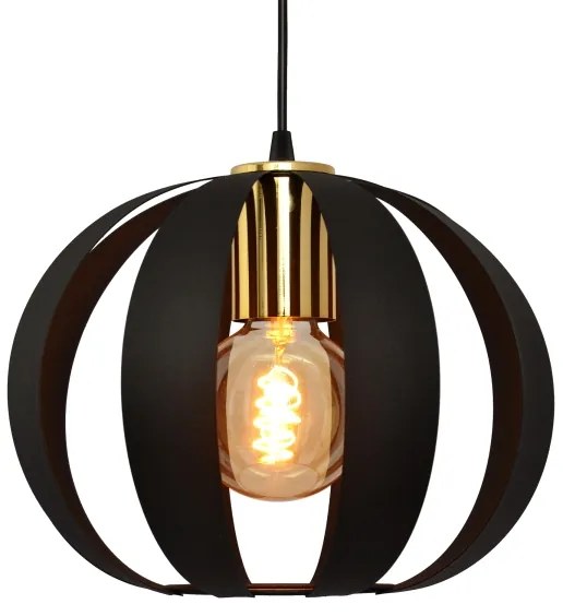 Lampadario a sospensione con filo NEWTON 3xE27/15W/230V nero