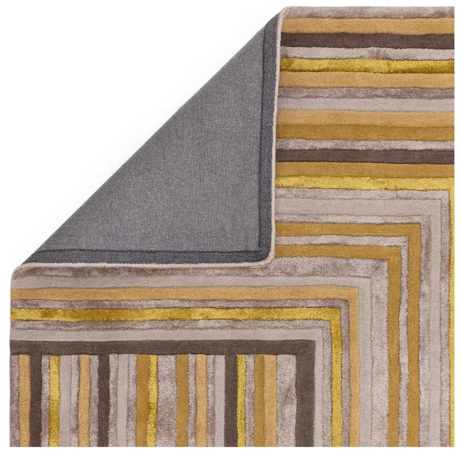 Tappeto di lana giallo ocra 160x230 cm Network Gold - Asiatic Carpets