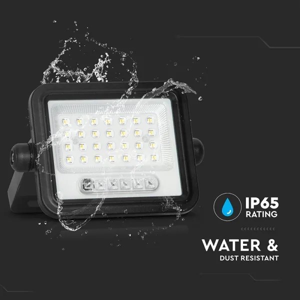 Proiettore solare LED dimmerabile 50W/3,2V IP65 3800 mAh nero + telecomando