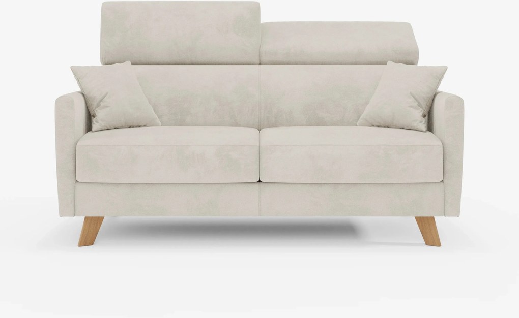 Francy divano letto con poggiatesta regolabili - 100% sfoderabile in elegante tessuto smacchiabile T30