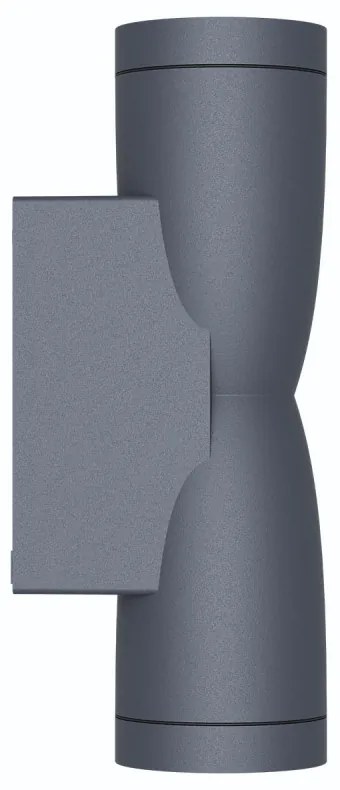 Applique Conica a Clessidra Bidirezionale, IP65 GU10 - Grigia Colore del corpo Grigio
