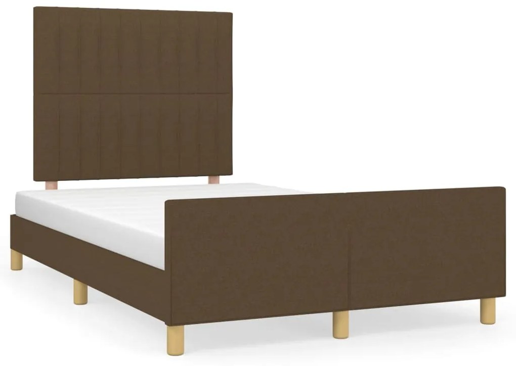 Giroletto Senza Materasso Marrone Scuro 80x200 Cm İn Tessuto /
