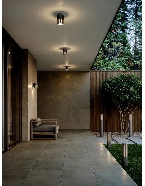 Nordlux - Plafoniera da esterno ALUDRA 1xE27/15W/230V antracite