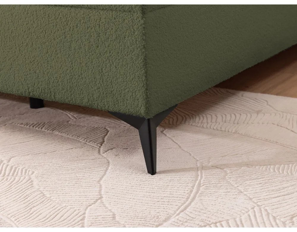 Letto boxspring verde con contenitore 180x200 cm Ornes – Ropez