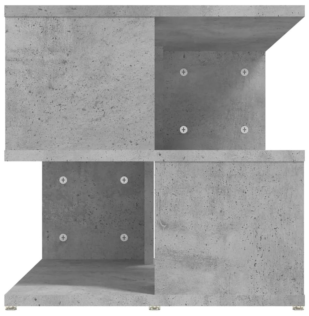Tavolino grigio cemento 40x40x40 cm in truciolato