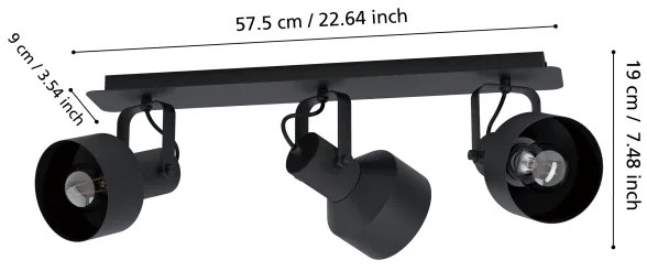 Eglo 99519 - Faretto CASIBARE 3xE27/28W/230V