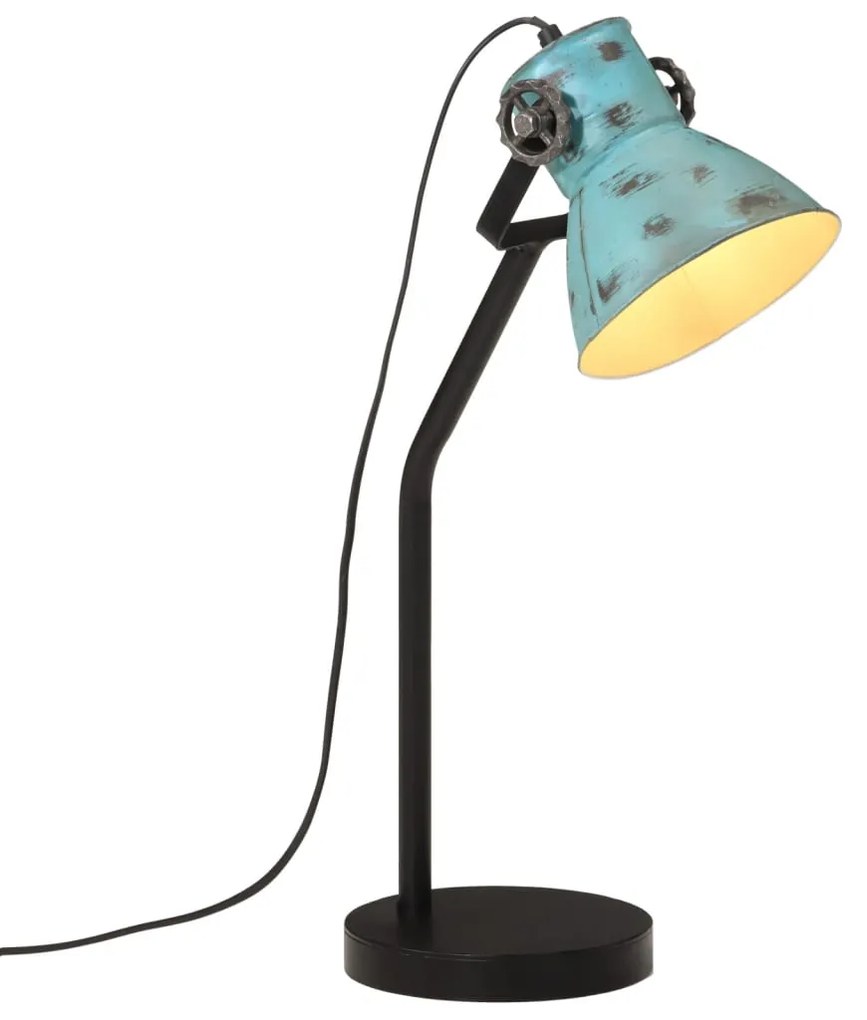 Lampada Da Scrivania 25 W Blu Anticato 17x17x60 Cm E27 /