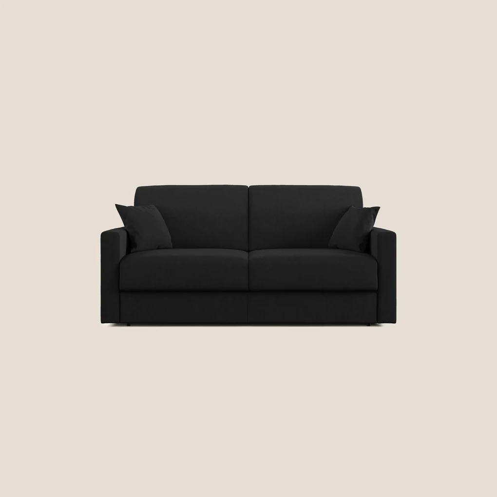 Chris Divano letto in microfibra smacchiabile T11 nero 206 cm (mat. 160x197)
