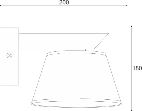 Lampada da parete ANTONIO 1xE14/40W/230V rovere