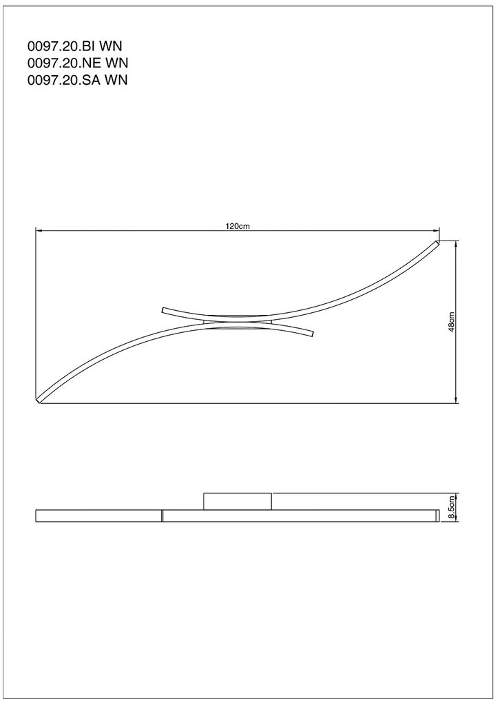 Hyperbola plafoniera lamp 30w 3000/4000k