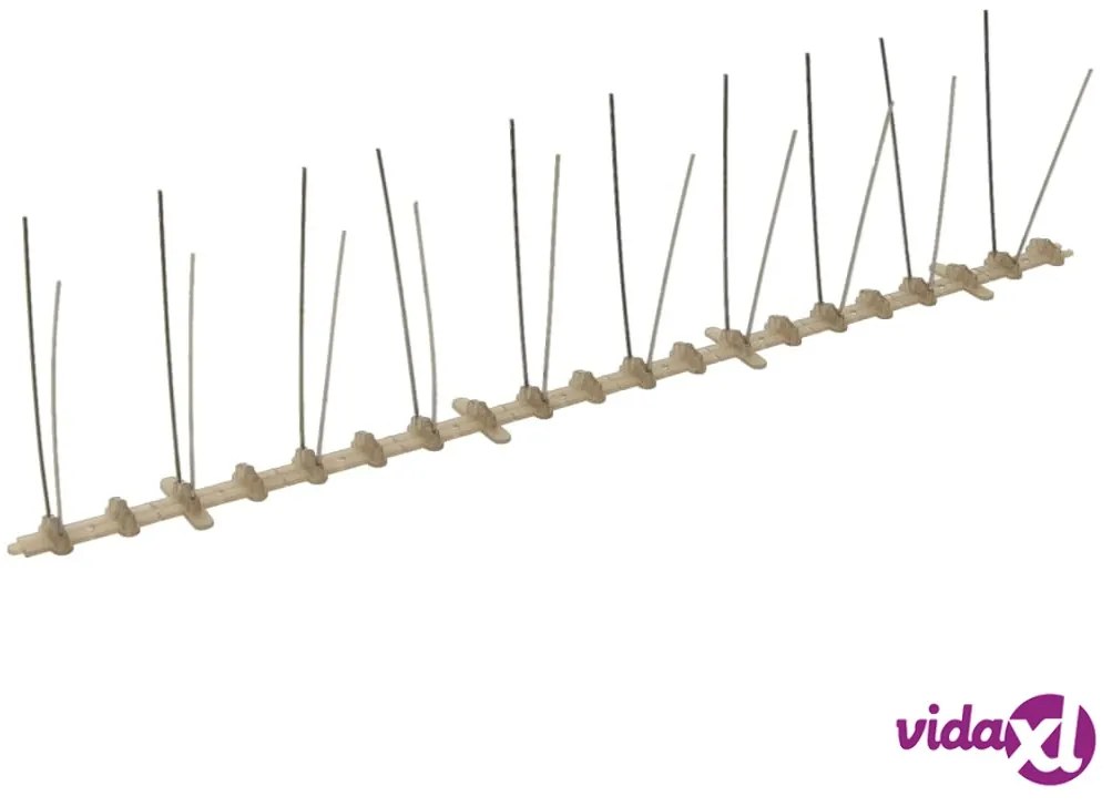 vidaXL Set Dissuasori per Uccelli e Piccioni 20 pz 2 File 10 m