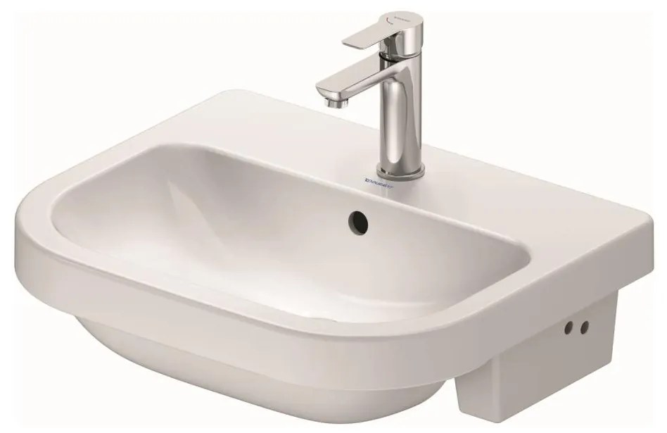 Duravit 24035500002 - Lavabo da incasso D-CODE 55x45,5 cm in ceramica, bianco lucido