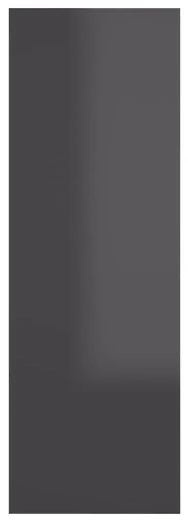 Mobile tv grigio lucido 30,5x30x90 cm in truciolato