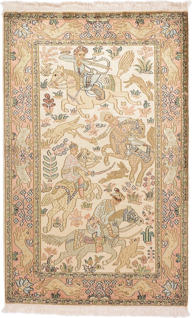 Cashmere Silk Tappeto orientale 80 x 130 (Indian) Annodato A Mano