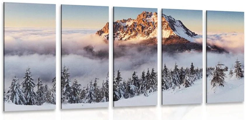 Quadri 5 pezzi – Rozsutec sotto la neve
