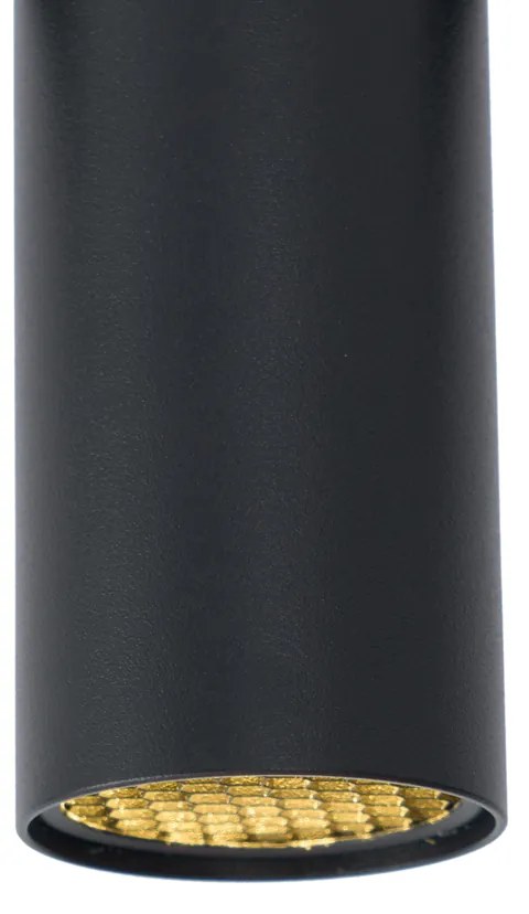 Faretto moderno nero per sistema a binario monofase GU10 35mm - Slimline Nubee Honey